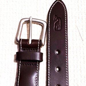 NWOT Vineyard Vines BELT golden retriever & ball 100% silk/genuine leather SZ 32